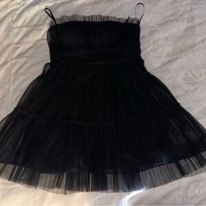 Elegant Black Strapless Dress